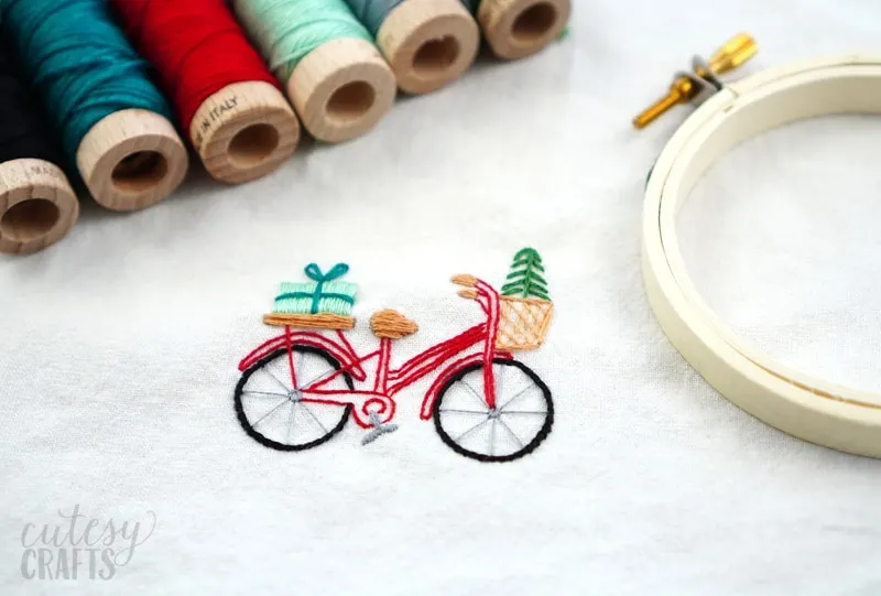 Vintage Bike Embroidery Pattern