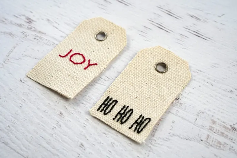 Christmas Embroidery Gift Tags