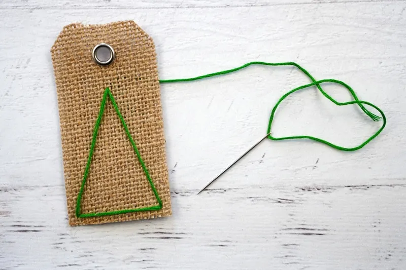 Burlap Gift Tag