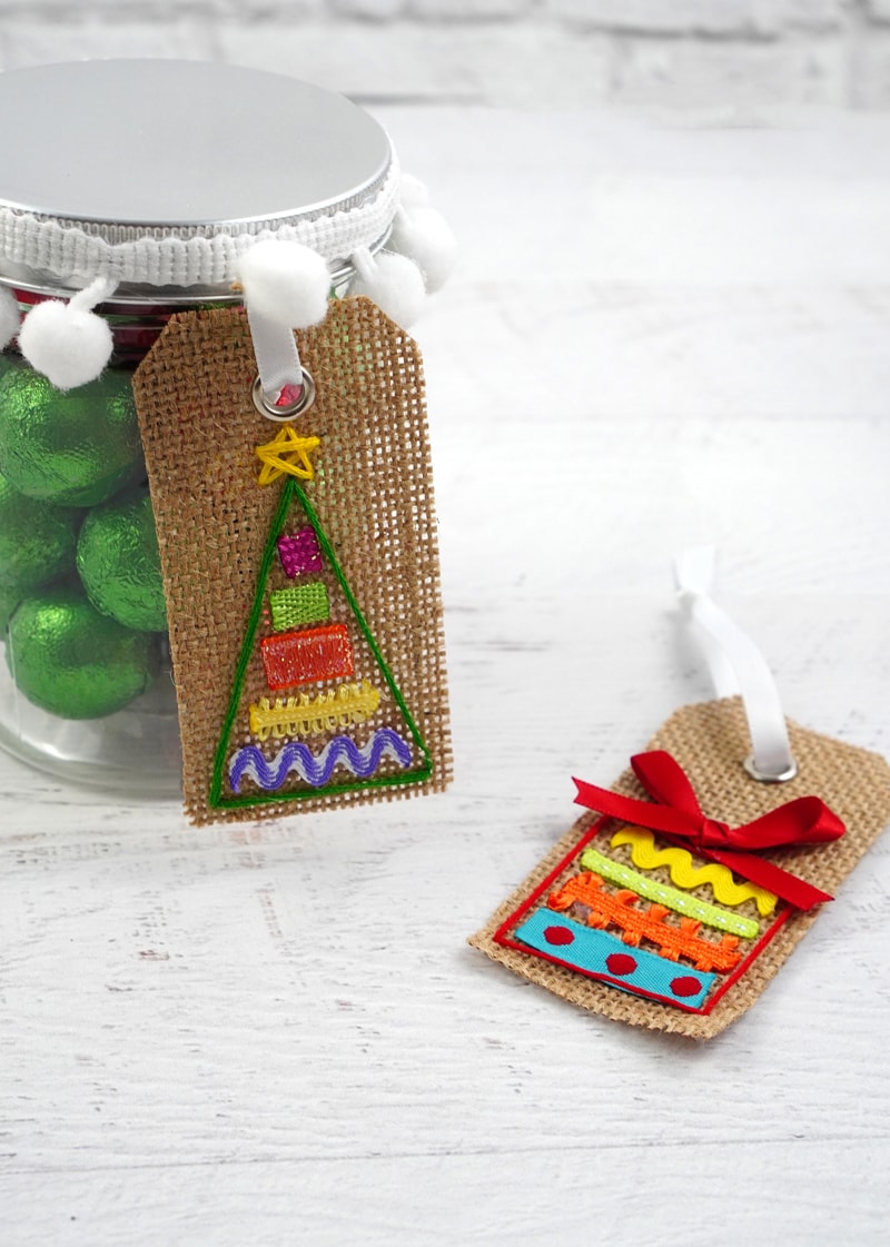 DIY Gift Tag Fabric Ornaments