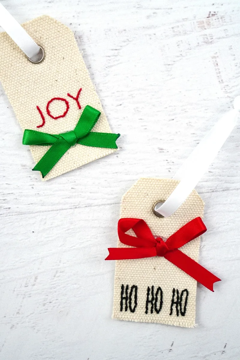 Christmas Gift Tags With String, Tree Embroidered Tags Handmade, Hand Sewn  Tags, Tags for Holidays, Embroidered Christmas Tags, Holiday Tags 