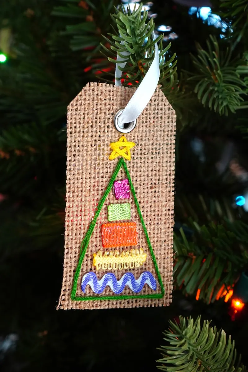 DIY Gift Tag Fabric Ornaments