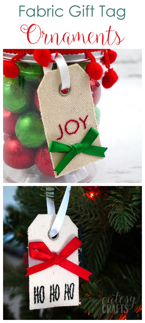 Fabric Christmas Ornaments from Darice Gift Tags