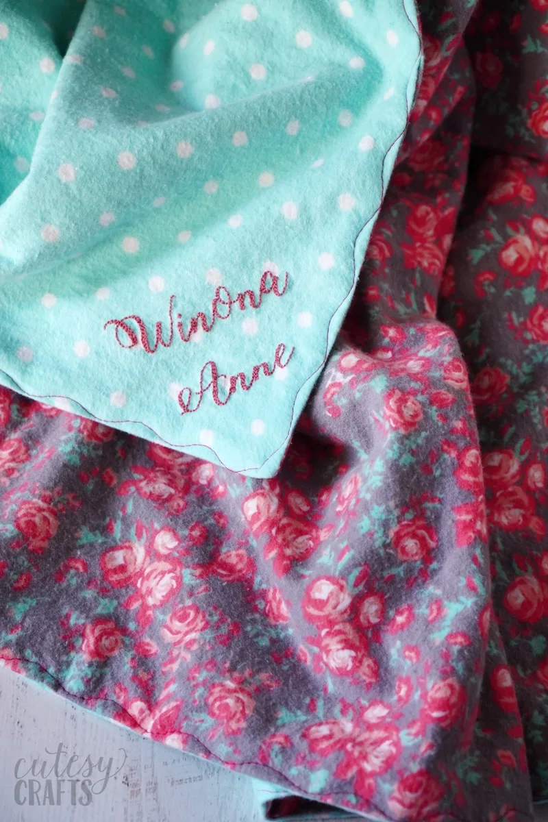 DIY Baby Blanket with Embroidery