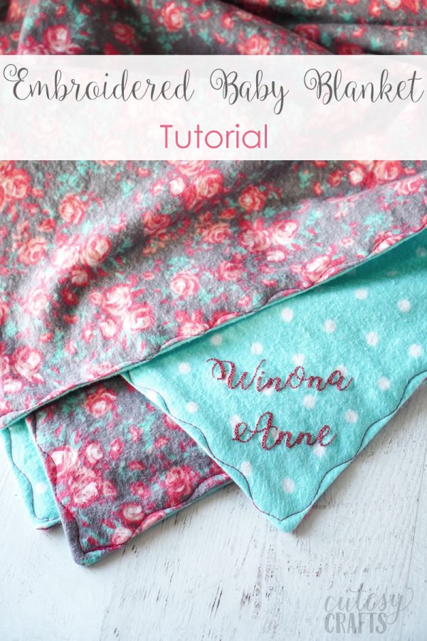 DIY Embroidered Baby Blanket Cutesy Crafts