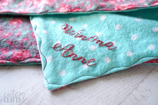 Diy embroidered baby blanket  cutesy crafts Diy embroidered baby blanket  cutesy crafts