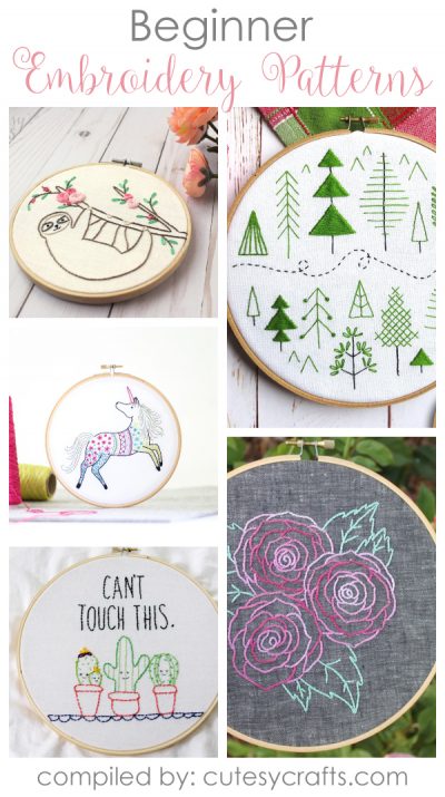 35 Free Embroidery Patterns Cutesy Crafts