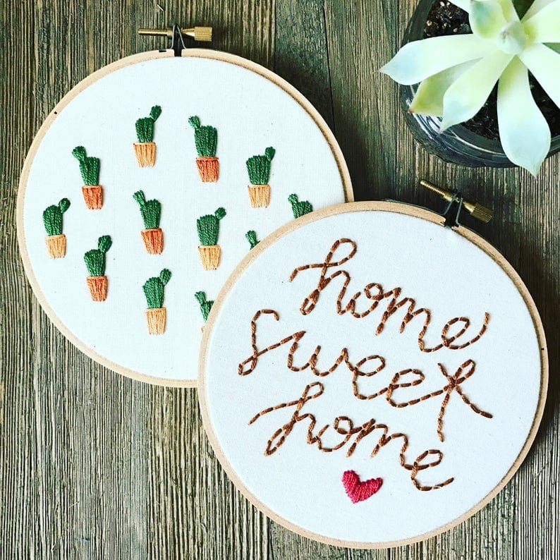 home sweet home embroidery kit