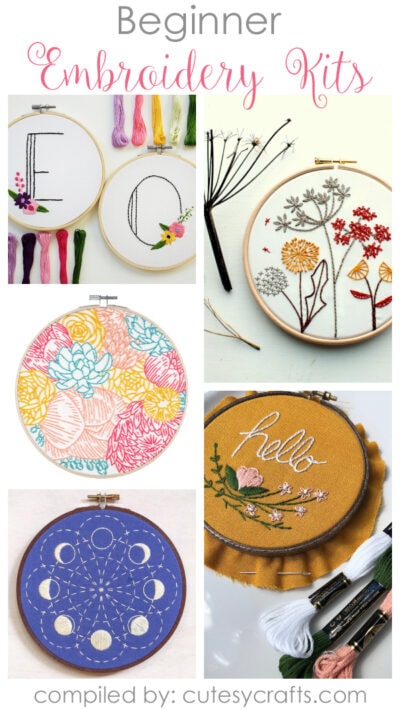 Best Embroidery Kits for Beginners (20+) - Cutesy Crafts