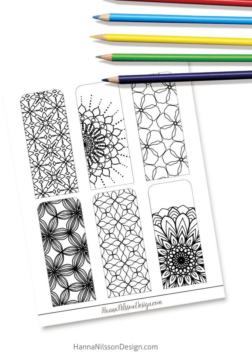 Coloring Page Bookmarks