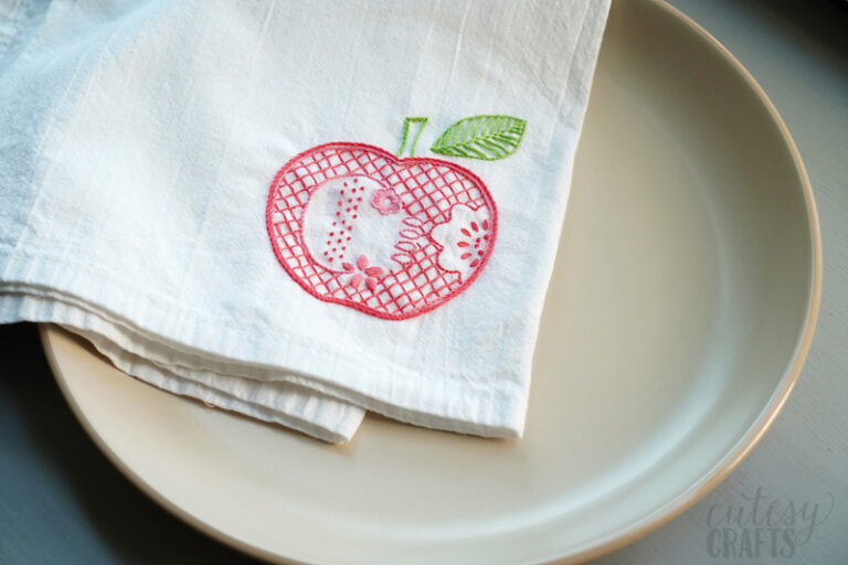 How to Embroider Tea Towels Cutesy Crafts