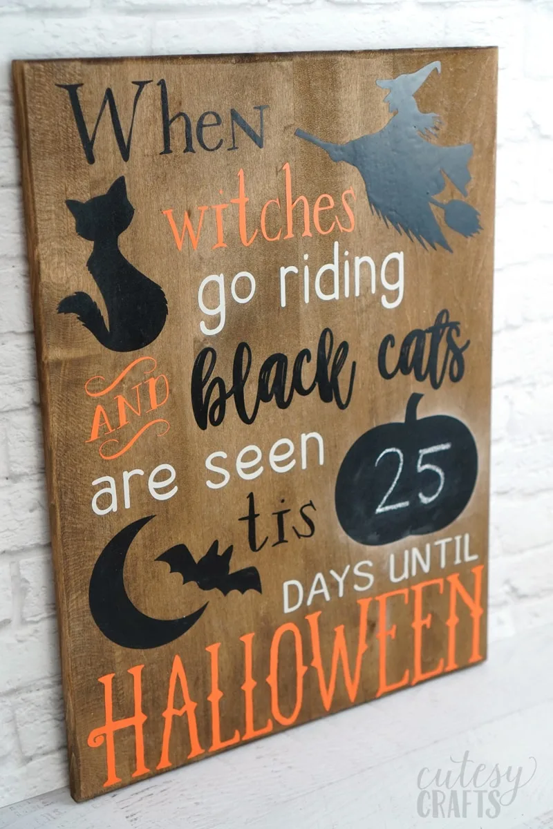 Download Cricut Halloween Decoration Chalkboard Countdown Cutesy Crafts