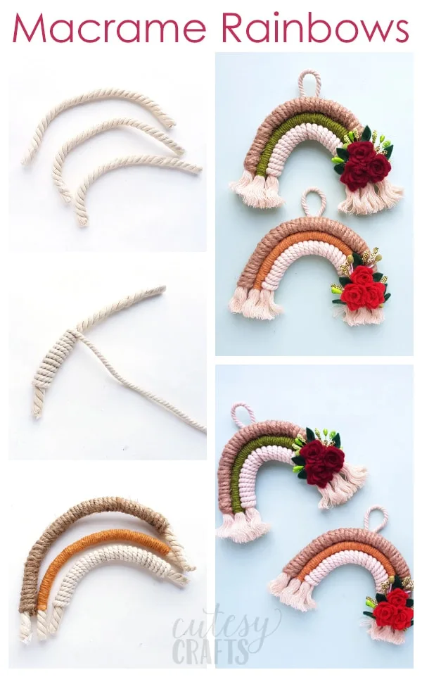 Easy Beginner Macrame Project - Macrame Rainbow