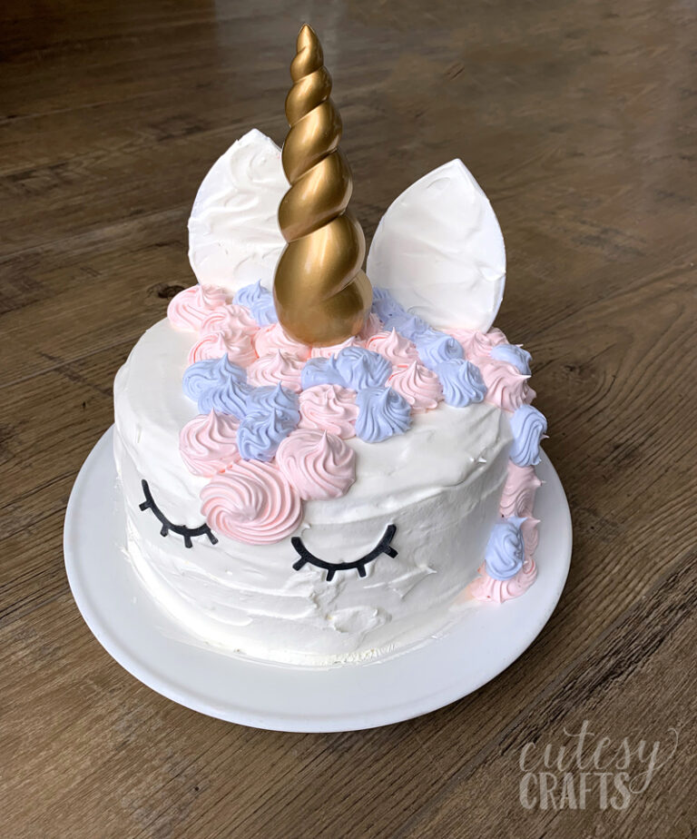 Easy Unicorn Ice Cream Cake Cutesy Crafts