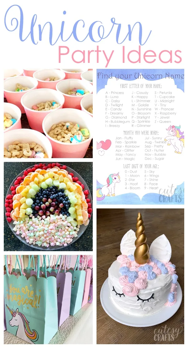 Easy Unicorn Party Ideas - Cutesy Crafts