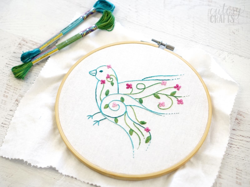 Embroidery Transfer - How to Transfer an Embroidery Pattern - Cutesy Crafts