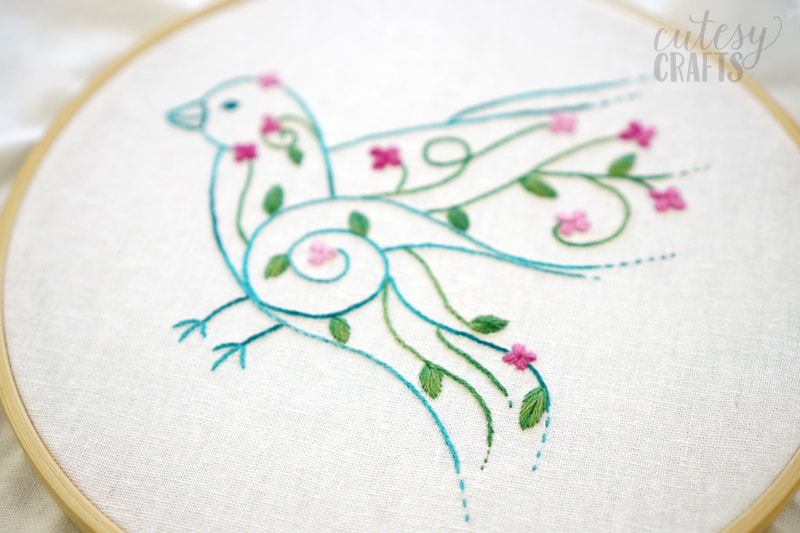 Bird embroidery store design