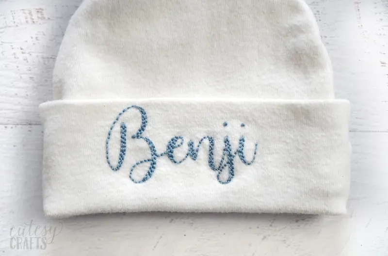 Embroidered sales baby hat