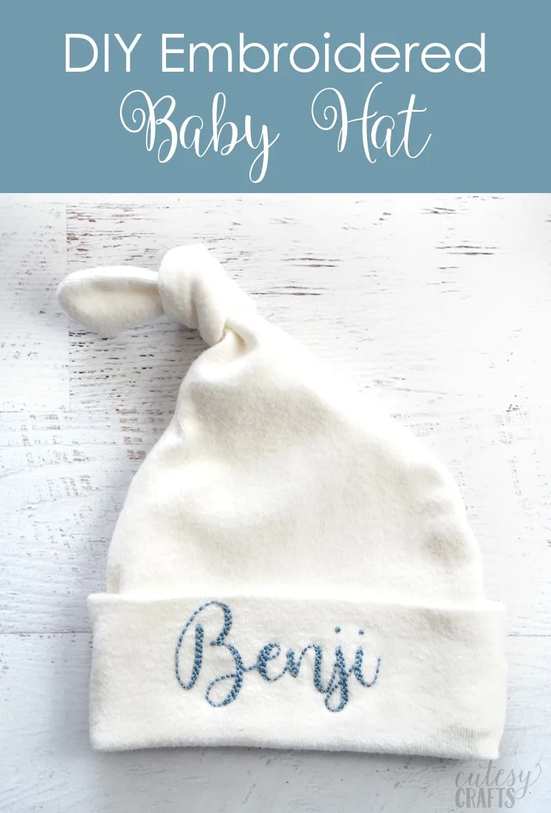 Hand Embroidered Baby Gift - DIY Baby Hats