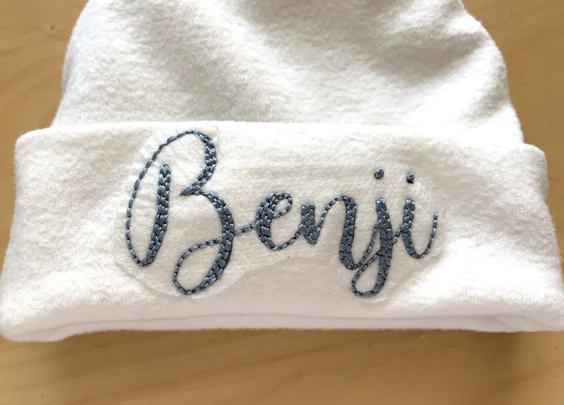 How to Embroider on a Baby Hat