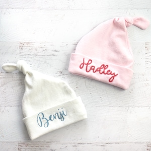 embroidered baby hats