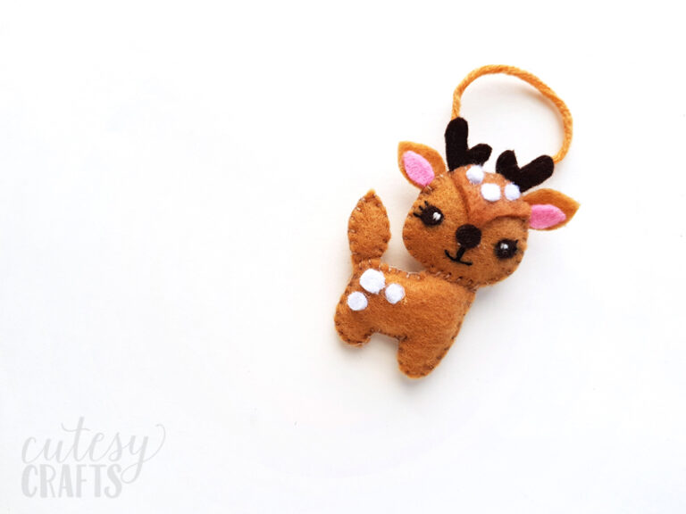 Felt Animal Christmas Ornaments with Free Patterns Cutesy Crafts