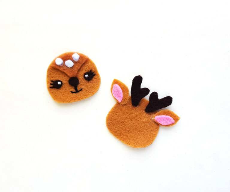 Felt Deer Christmas Ornament with Free Pattern - Cutesy Crafts