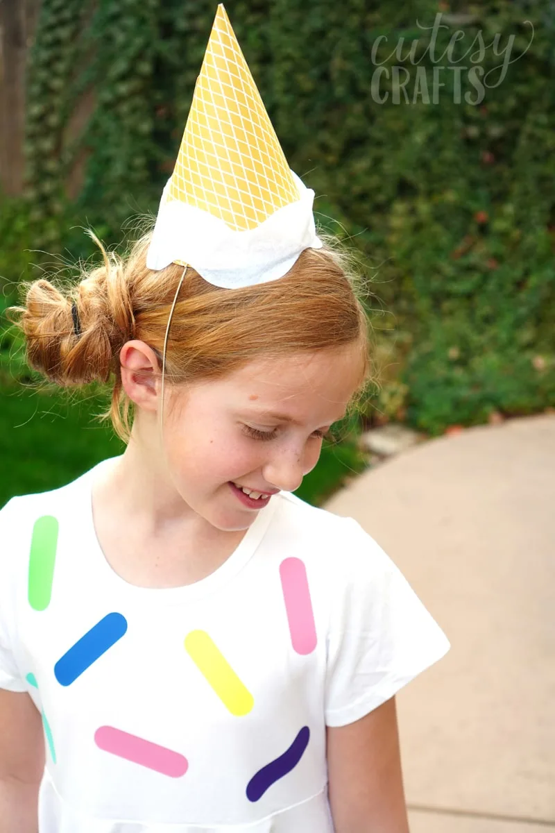 Last Minute Halloween Costume - Ice Cream - Cutesy Crafts