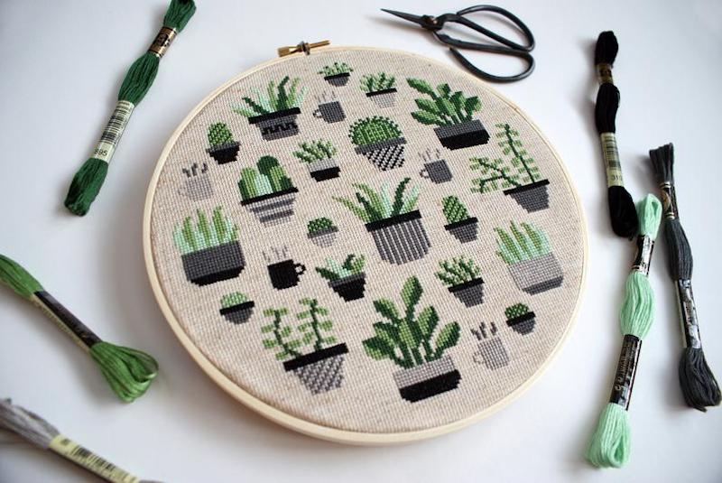 Plant Life Mini Cross Stitch Kit - Stitched Modern