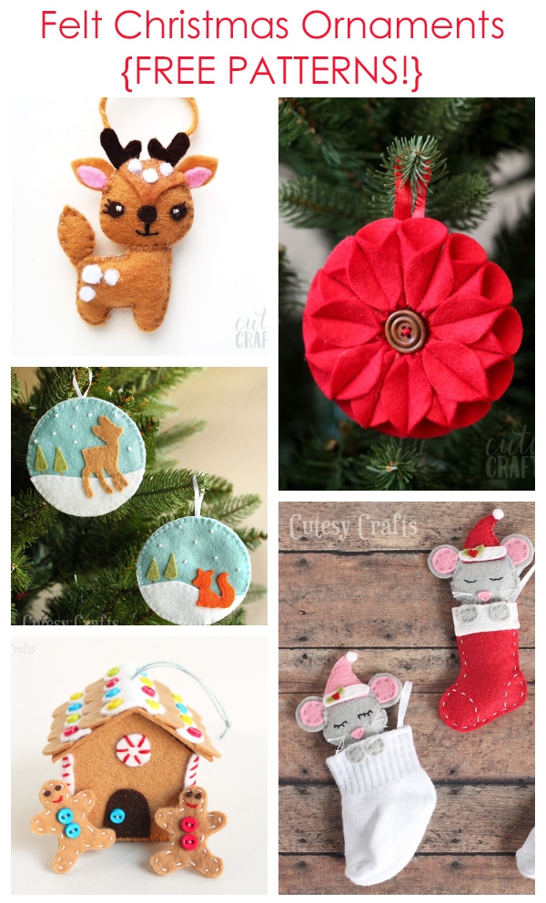 13 Free Felt Christmas Ornament Patterns Cutesy Crafts