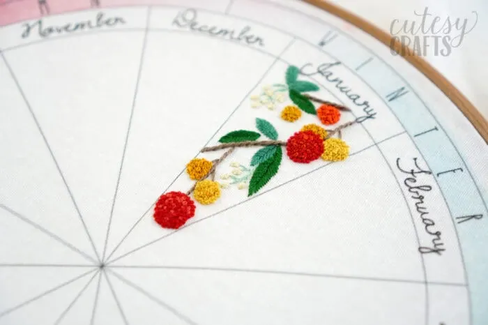 dwarf strawberry tree embroidery