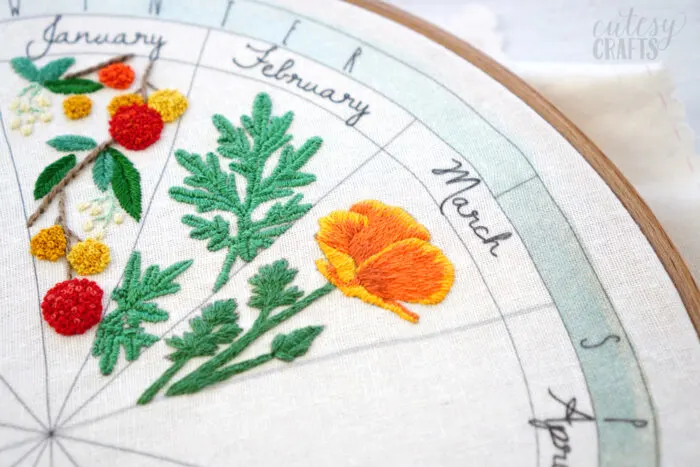 California Poppy Embroidery