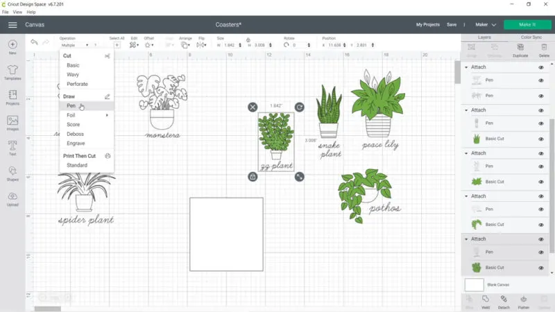 Cricut house plant designs