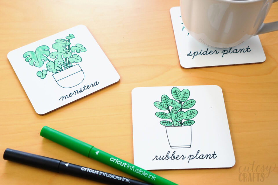 How to Use Cricut Infusible Ink Pens to Make Coasters Cutesy Crafts