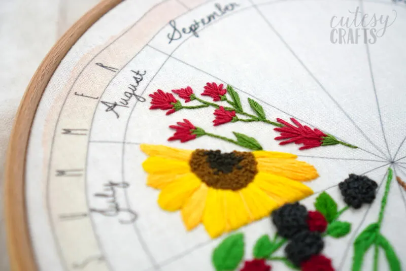 Indian Paintbrush Flower Embroidery