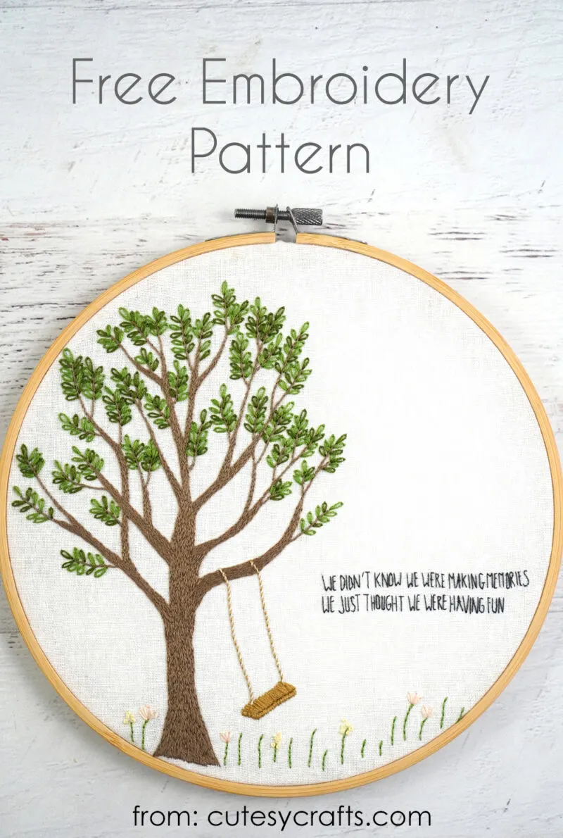 Free Tree Embroidery Pattern