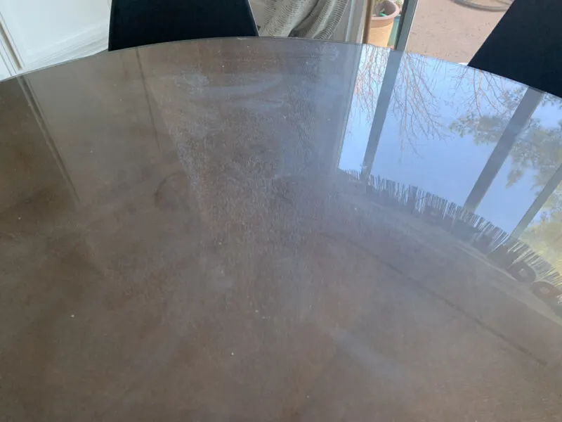 Glass for table