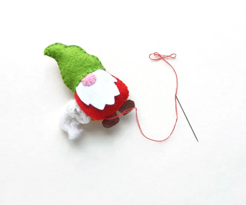 Felt Gnome Ornaments with Free Patterns