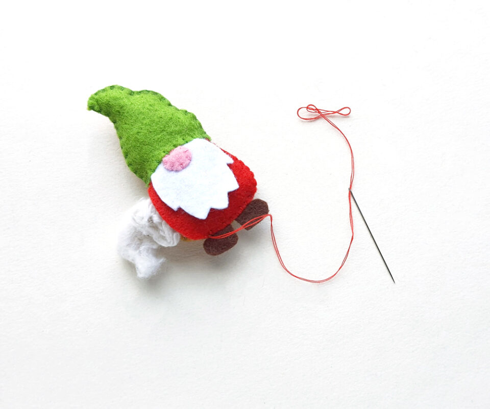 Felt Gnome Ornaments with Free Patterns - Cutesy Crafts