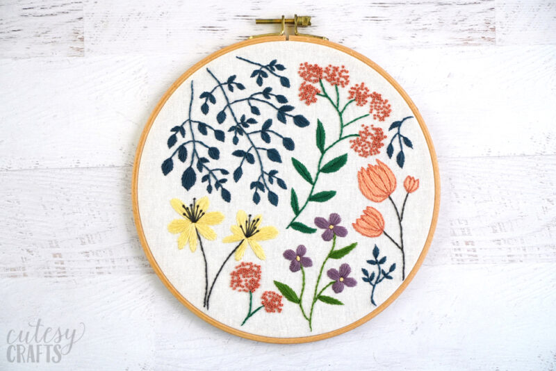 Free Flower Embroidery Pattern