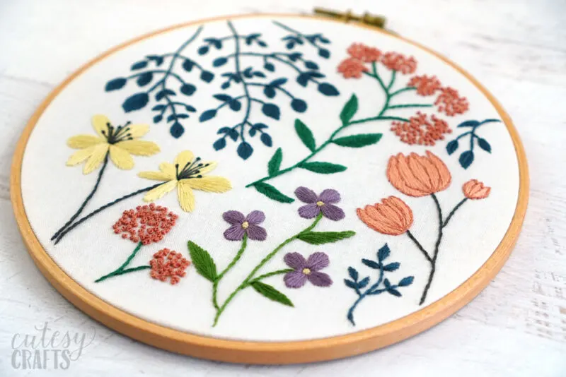 35+ Printable Flower Embroidery Patterns - Cutesy Crafts