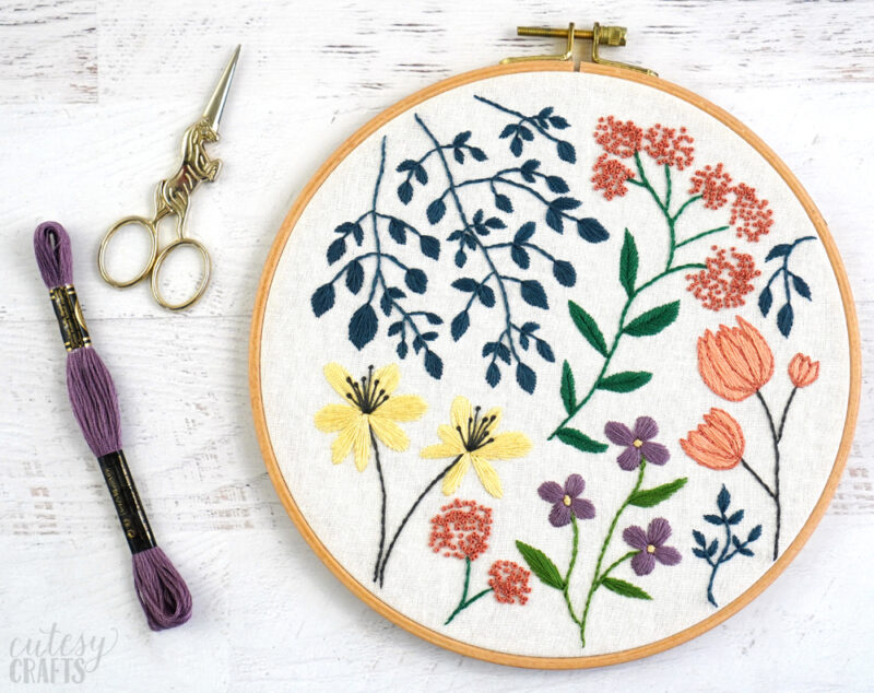 Free Flower Embroidery Pattern