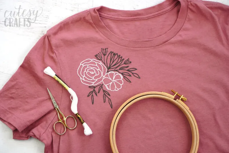 Free Flower Outline Embroidery Pattern