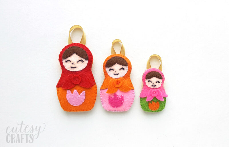 Unique Handmade Christmas Ornaments - Matryoshka Nesting Dolls