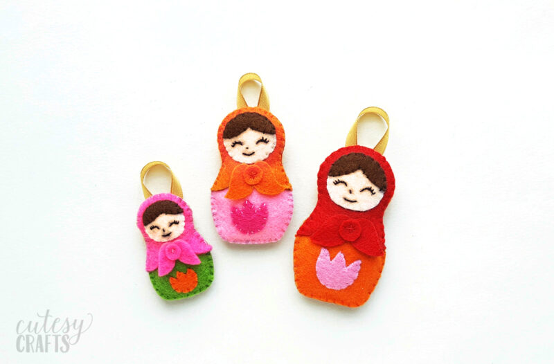 Unique Handmade Christmas Ornaments - Matryoshka Nesting Dolls