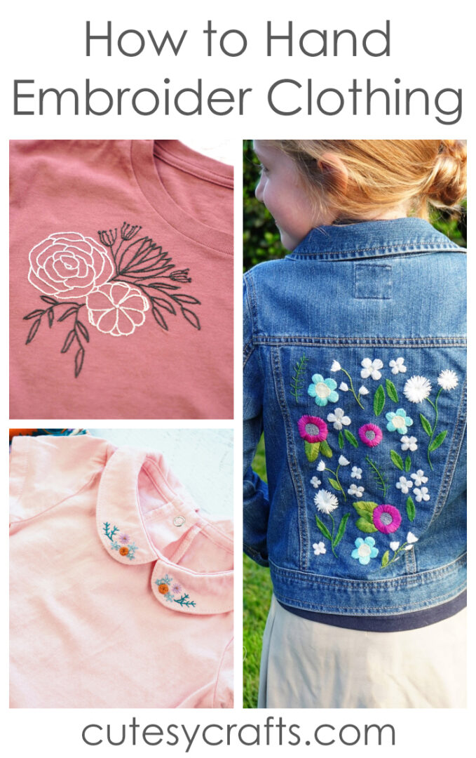 How to embroider on clothing by hand  cutesy crafts