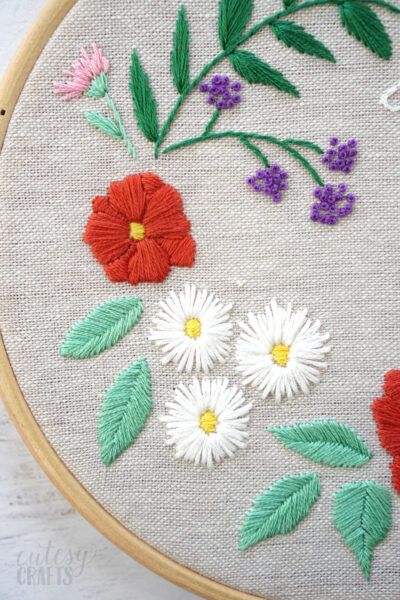Spring Bee Embroidery Pattern - Cutesy Crafts