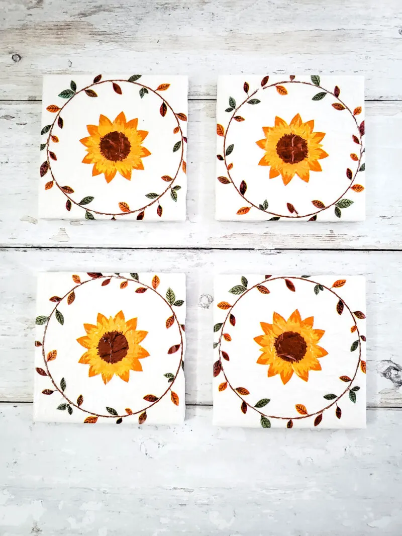 Way to use old ceramic tiles - DIY Coasters