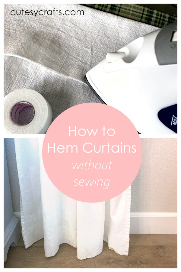 How to Hem Curtains without Sewing - Cutesy Crafts