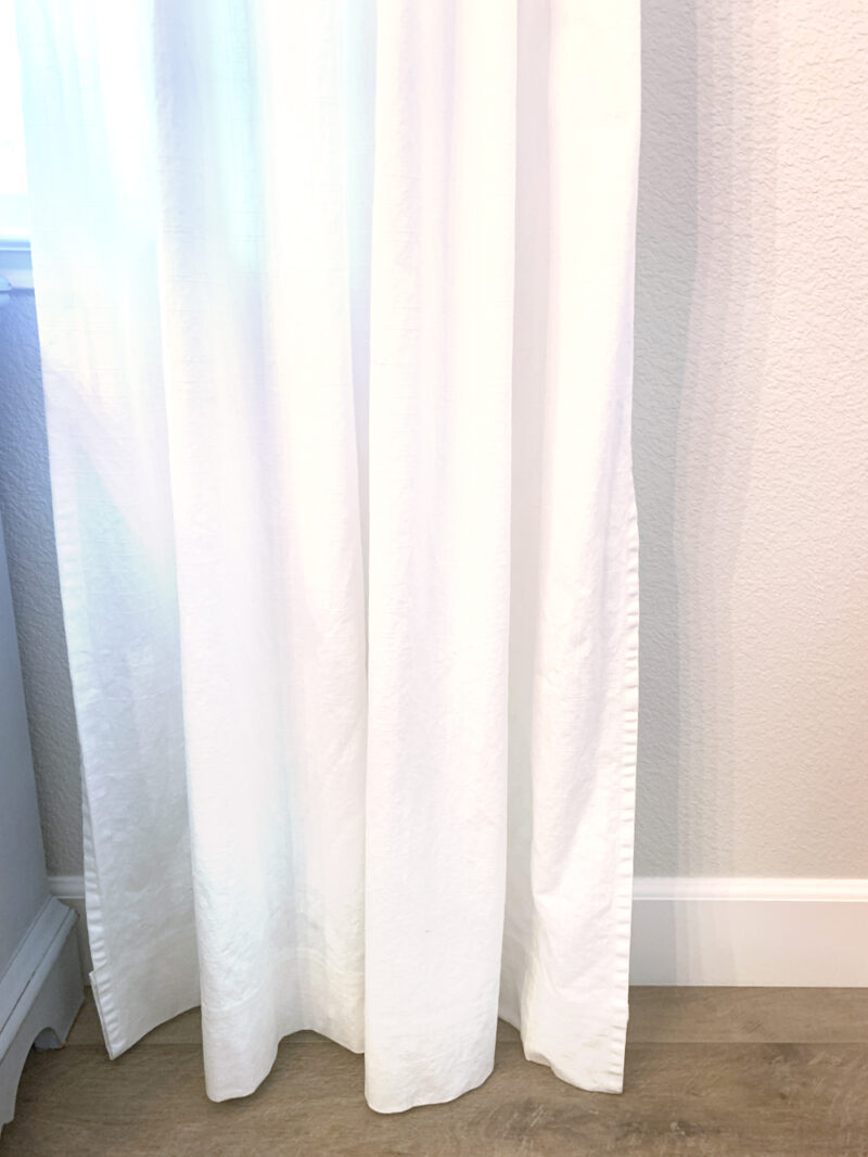 How to hem curtains without sewing.